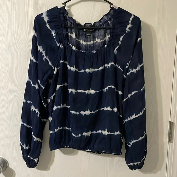 Inc international concepts boho navy and white light long sleeve - Picture 1 of 3
